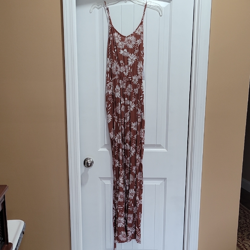 SO Brown and White Jumpsuit